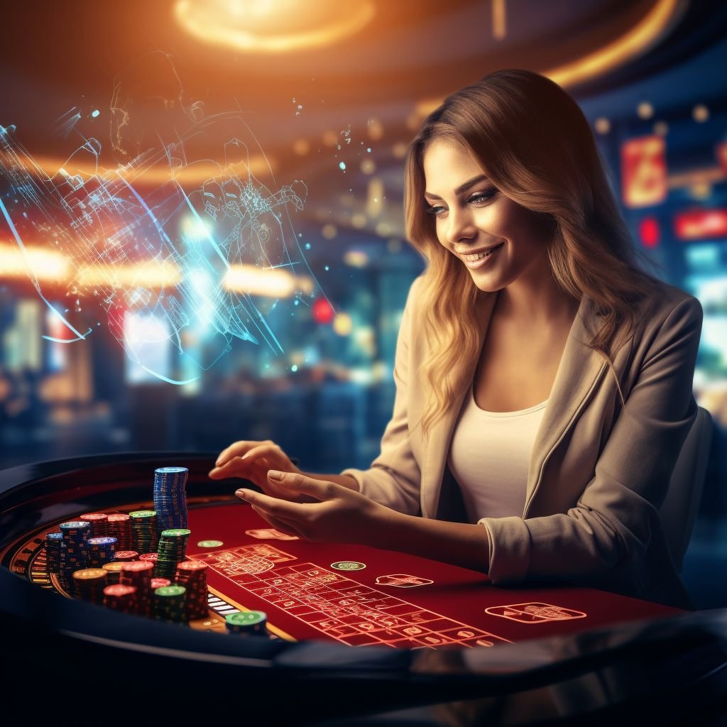 Petugas layanan pelanggan betking88 siap membantu menggunakan perangkat digital untuk dukungan online